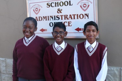 Covenant College’s grade 5 term two top performers: Reneuwe Phoku (1st), Ethan Dhavaran )2nd) and Raunil Moodley (3rd).
