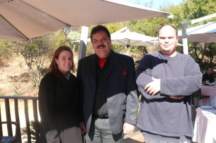 Taryn Porteous (Sales and Business Development manager Thaba Eco Hotel and Spa), Coert Grobbelaar and Rudi Geldenhuis.