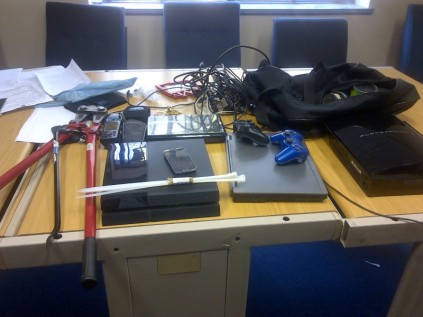 Property the woman had stolen which was found in her possession.