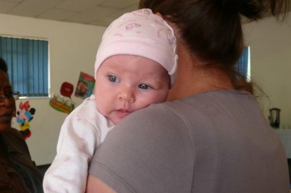 The youngest child who attended the celebrations, was Katie (three months) with her mom Sonja van Niekerk, also a teacher at the school.