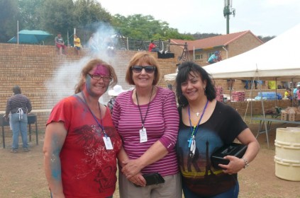Antoinette Nicholl, Gloria Nicholl and Nicole Martlouw made sure the braai fires were kept burning with lots of tasty food on sale.