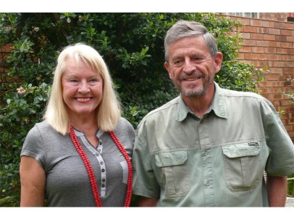 Sister and brother, Estelle Condra and Gerhard Ferreira, after he returned from his climb.