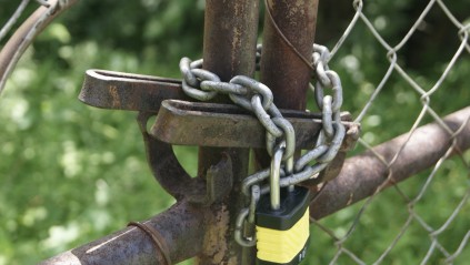 INEFFECTIVE: This is the security measure utilised by City Power that has proved inefficient thus far as criminals break through the lock with ease and steal copper at substations.