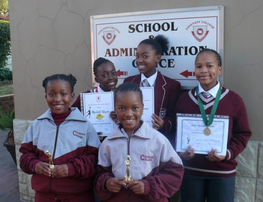 Netball players of the match Players of the match at recently held netball matches resulted in awards for Covenant College primary school learners. Front: Maletsholo Mabulelong and Botlhale Matlaila (u.9). Back: Khadijah Magane (u.12), Naledi Kgasoane (u.13) and Keneliwe sekwale (u.10).