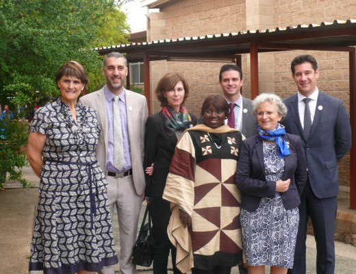 Front: Ms Laodice Mpemba (Mondeor High School French teacher) and Elisabeth Barbier. Back: Heather Chapman, Jerome Cosnard (Project manager for French), Mrs Nathalie Lelong (Books Officer at the French Institute of South Africa), Arnaud Legrand (Bombela Operational Company RATP Group) and Mr Damien Guyard (Attaché for French language).