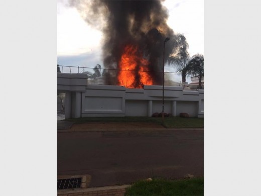 IN FLAMES: The Bassonia house that was burnt.